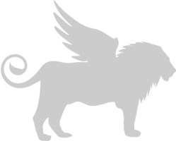 winged lion vector