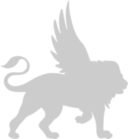 winged lion vector