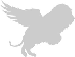 winged lion vector