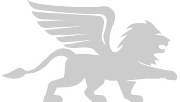 winged lion vector