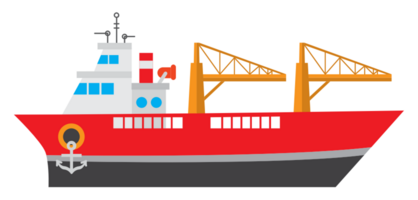 crane ship vector