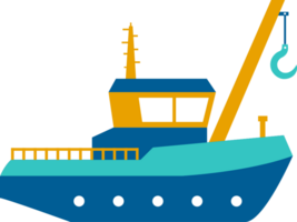 crane ship vector