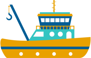 crane ship vector