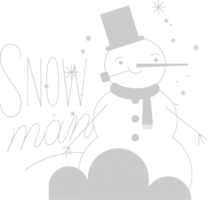 Snowman vector