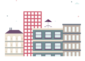 City linear vector