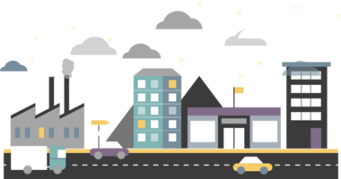 City landscape vector