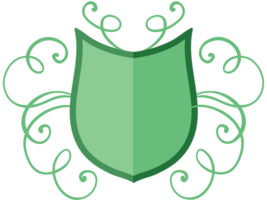 Crest shield floral vector