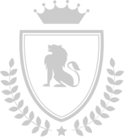 Crest lion rampant  vector