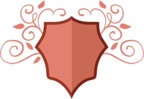 Crest shield floral vector