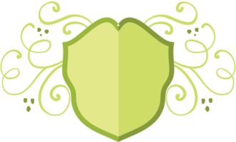 Crest shield floral vector