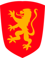 Crest shield lion rampant vector