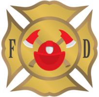 emblema de bombero de cresta vector