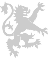 Lion rampant crest vector