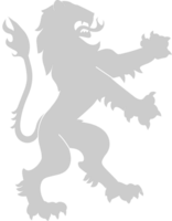 Lion rampant crest vector