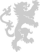 Lion rampant crest vector