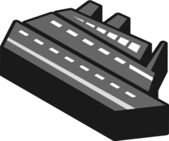 línea de cruceros vector