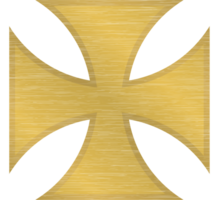 Gold maltese cross vector