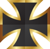 Gold maltese cross vector