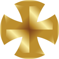 Gold maltese cross vector