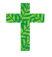 Cross palm sunday vector