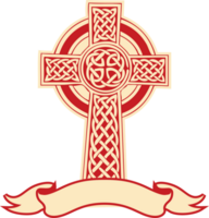 Retro christian cross vector