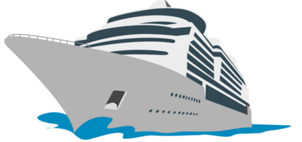 línea de cruceros vector