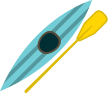 canoa y paleta vector
