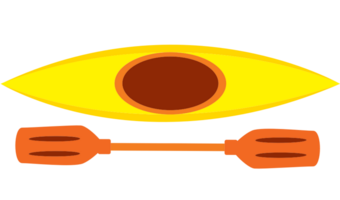 kayak and paddle vector