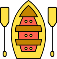 canoe and paddlers vector