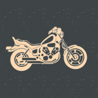 motocicleta chopper vector