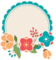 Decoration flower label vector