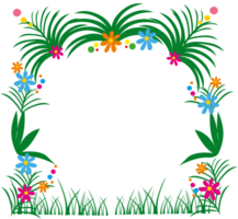 Tropical floral decoration vector