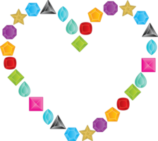 Diamond layout heart vector