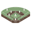 Diamond baseball field vector