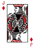 Diamond poker card vector