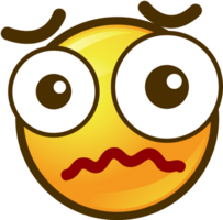 cara de círculo emoji confundido vector