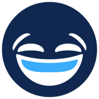 Emoji face laugh vector