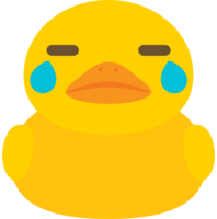 Duck emoji cry vector