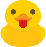 pato emoji tounge vector