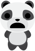 Emoji panda sad vector