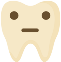 Emoji tooth neutral vector