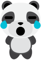 emoji panda llorar vector