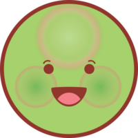 emoji cara circulo gran sonrisa vector