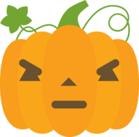 Emoji pumpkin angry vector