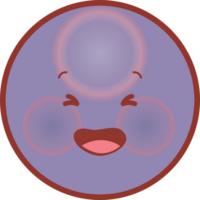 Emoji face circle laugh vector