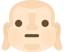 emoji buda cara sin expresión vector