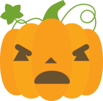 emoji calabaza enojado vector