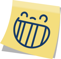 Emoji post it  laugh vector