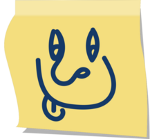 Emoji post it  tounge vector