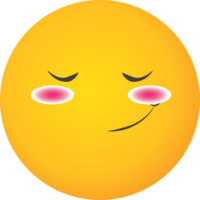 Emoji yellow face blush vector